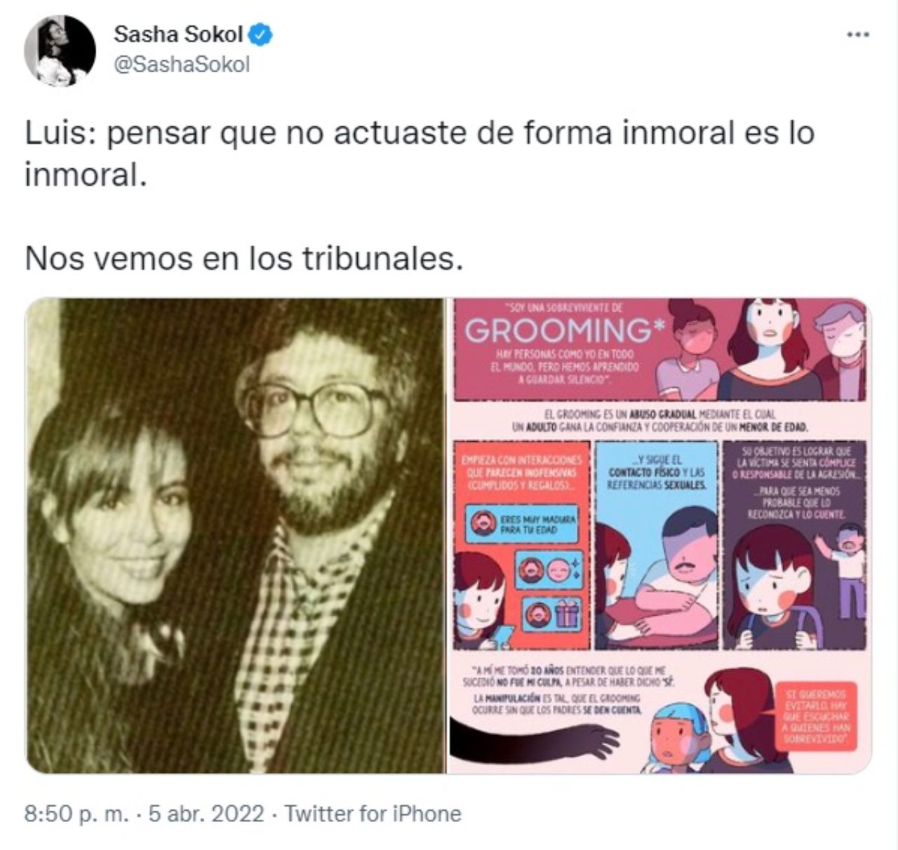 Sasha nos vemos en los tribunales