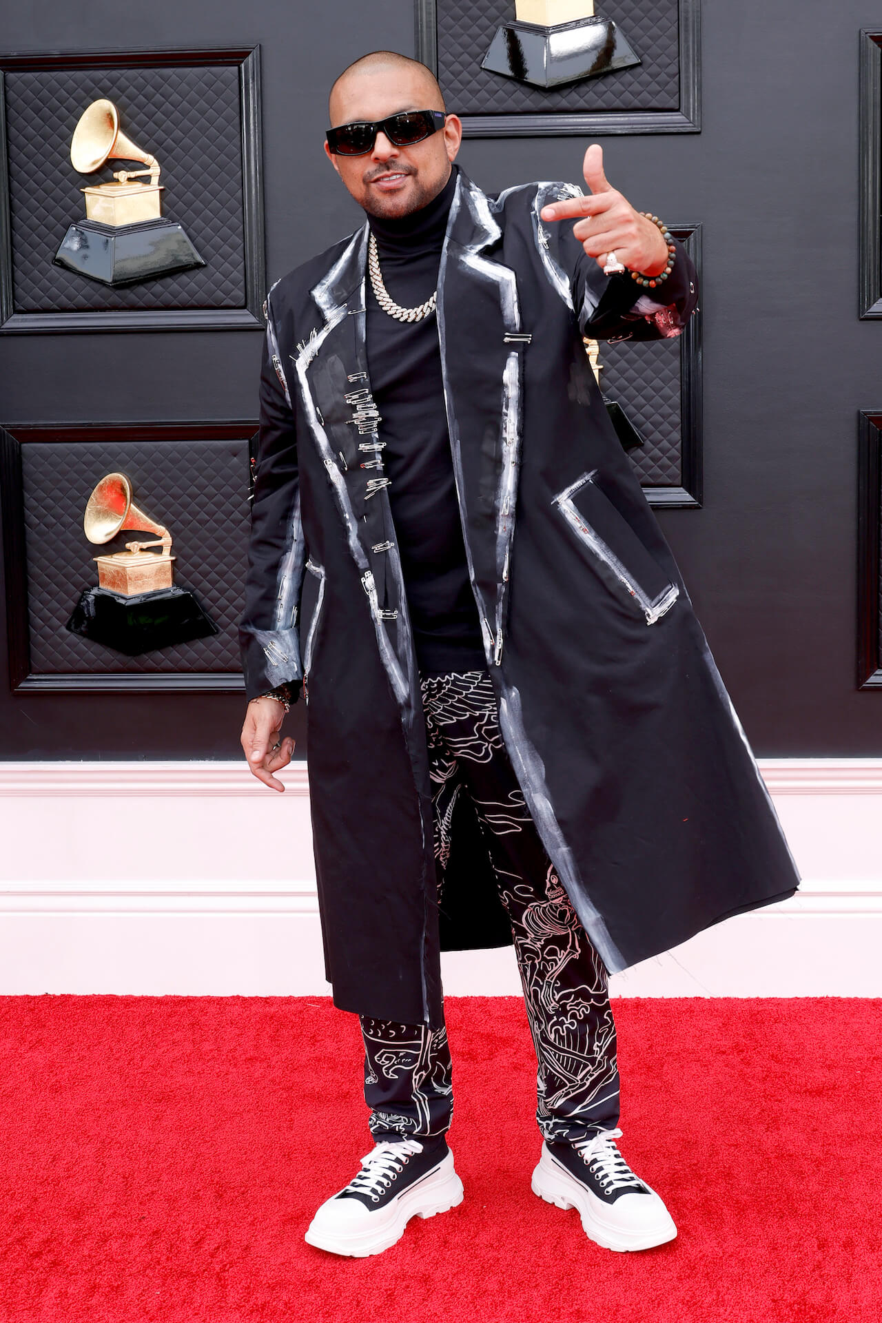 Sean Paul en la alfombra roja de los Grammys 2022