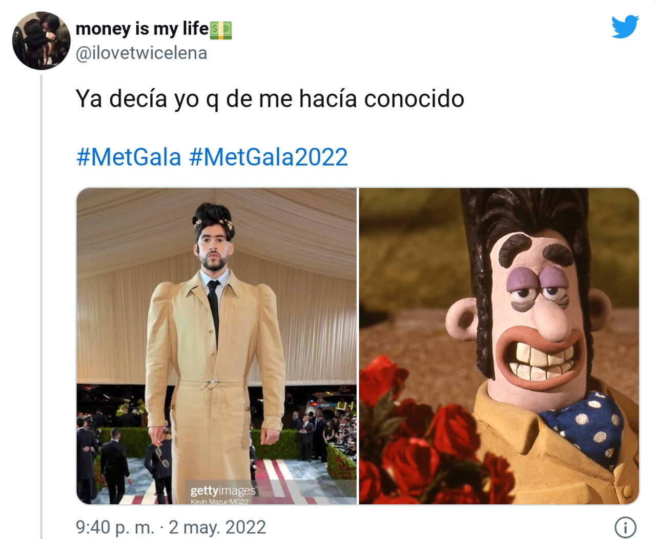 bad bunny memes met gala disfraz caricatura x