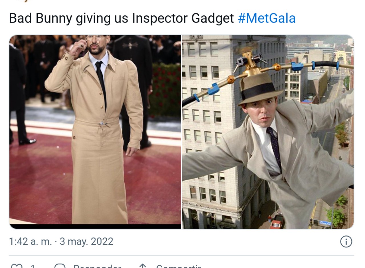 bad bunny memes met gala inspector gadget