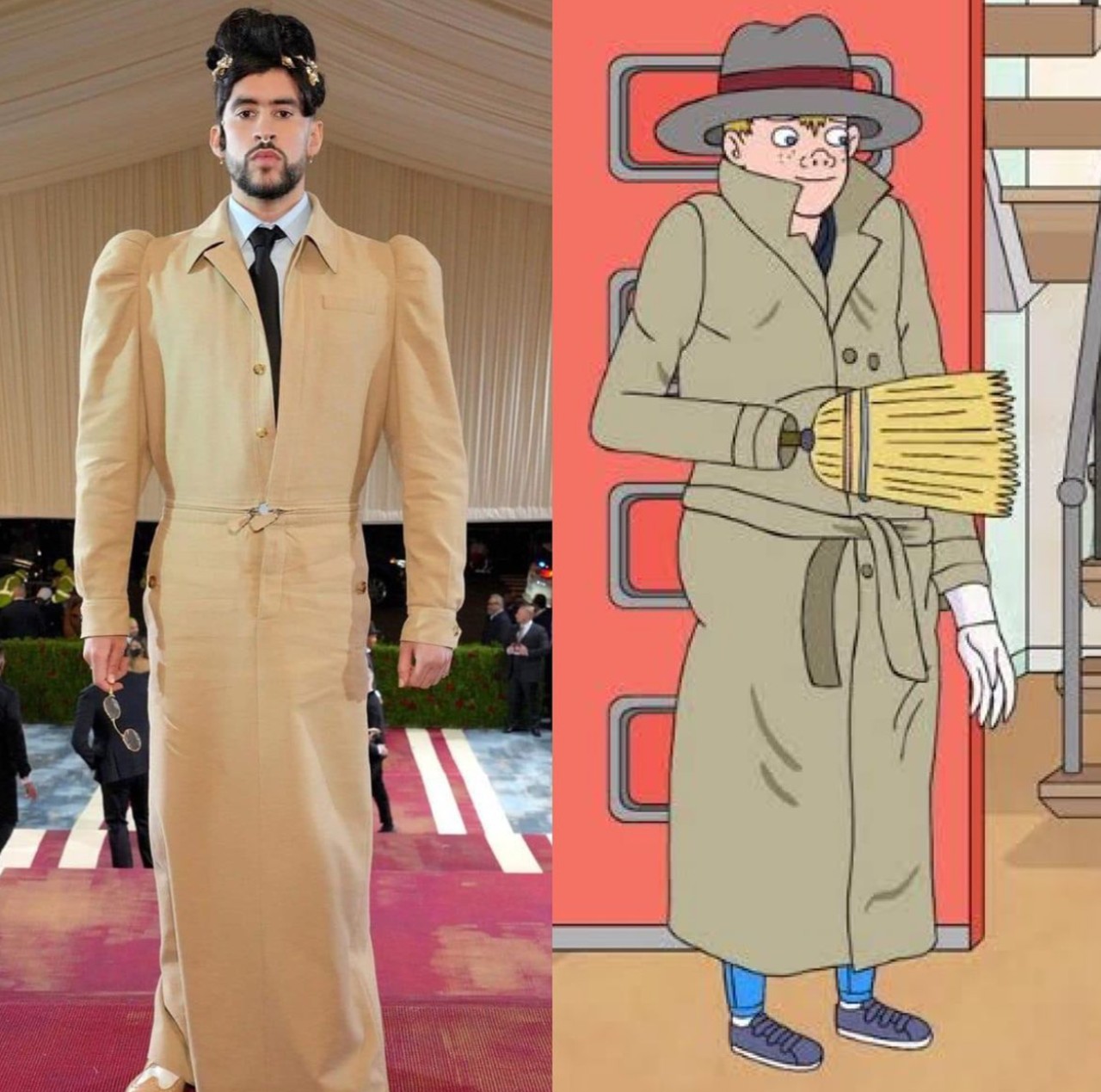 bad bunny memes met gala disfraz
