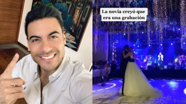 Carlos Rivera aparece sorpresa boda cantar