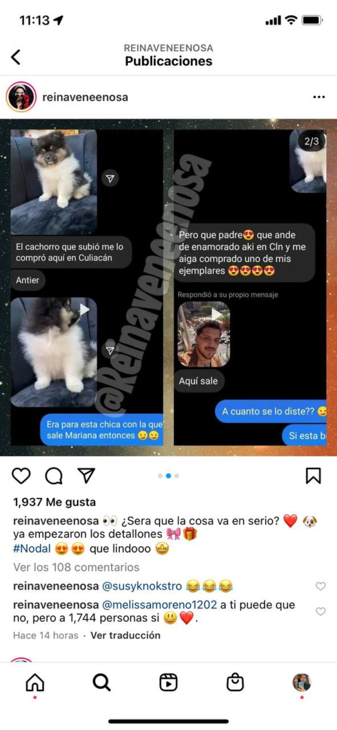Christian Nodal novia