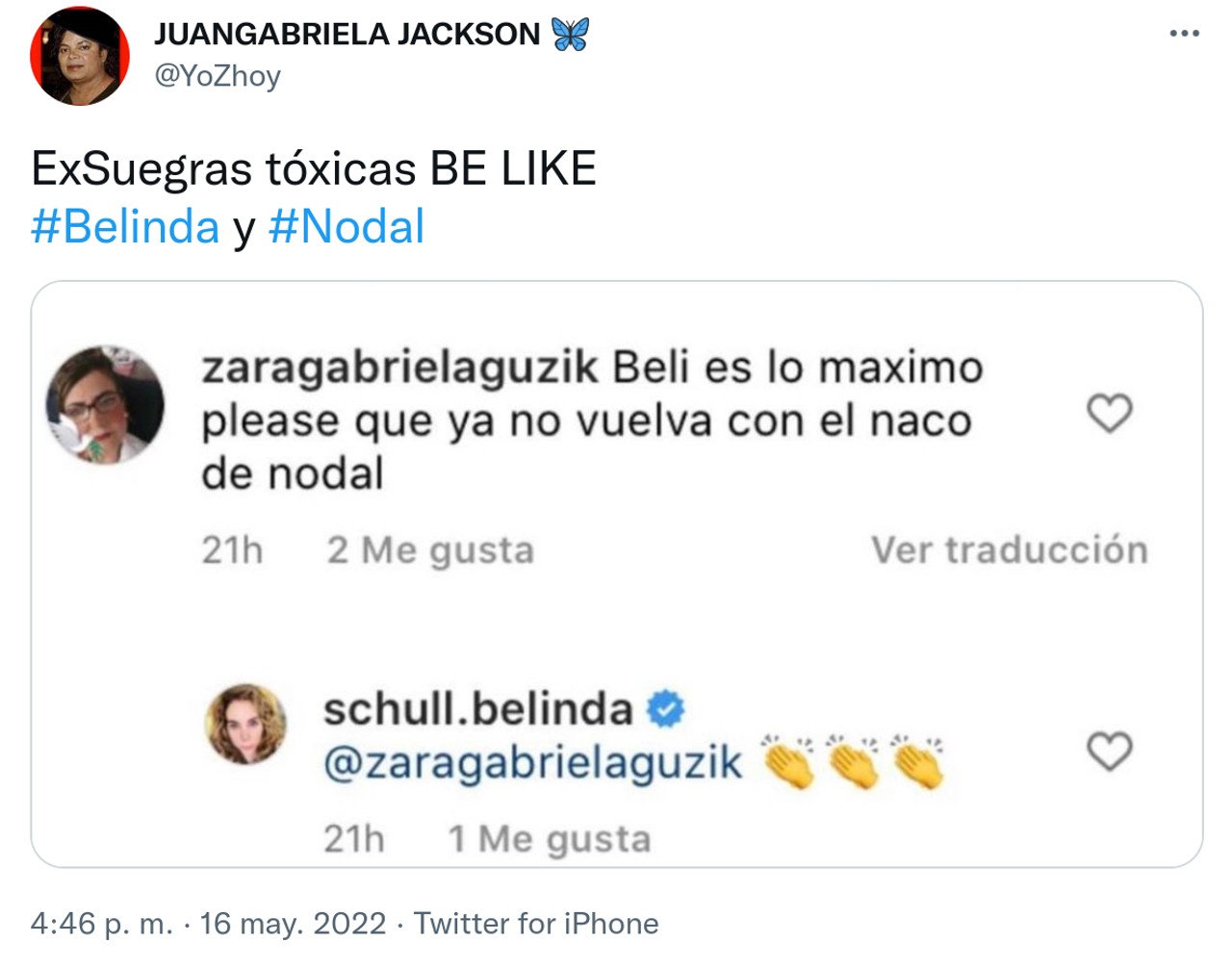ttwitter naco belinda nodal mamá