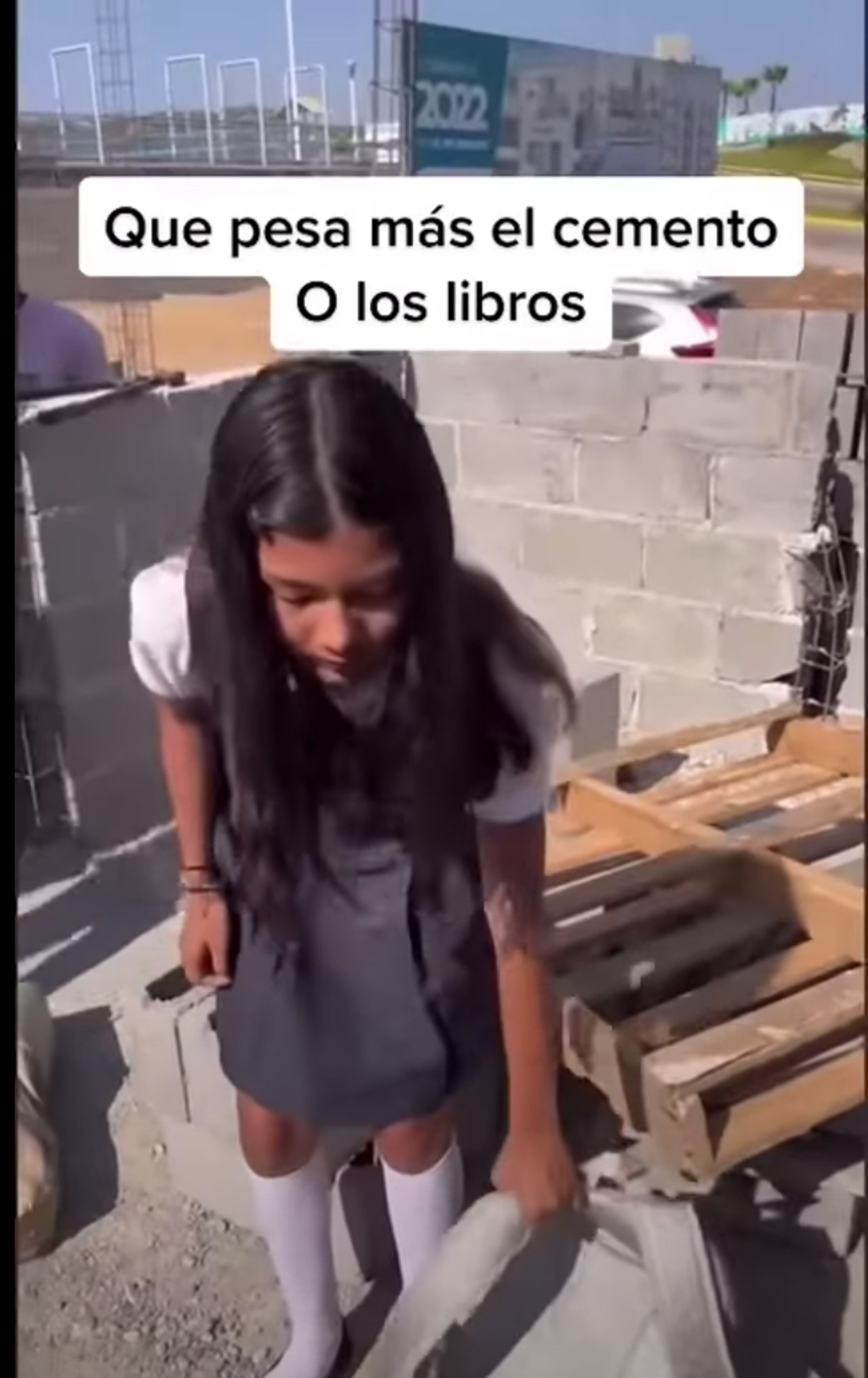 AlbaÃ±il lleva a su hija a la obra porque querÃ­a dejar la escuela para hacer TikToks