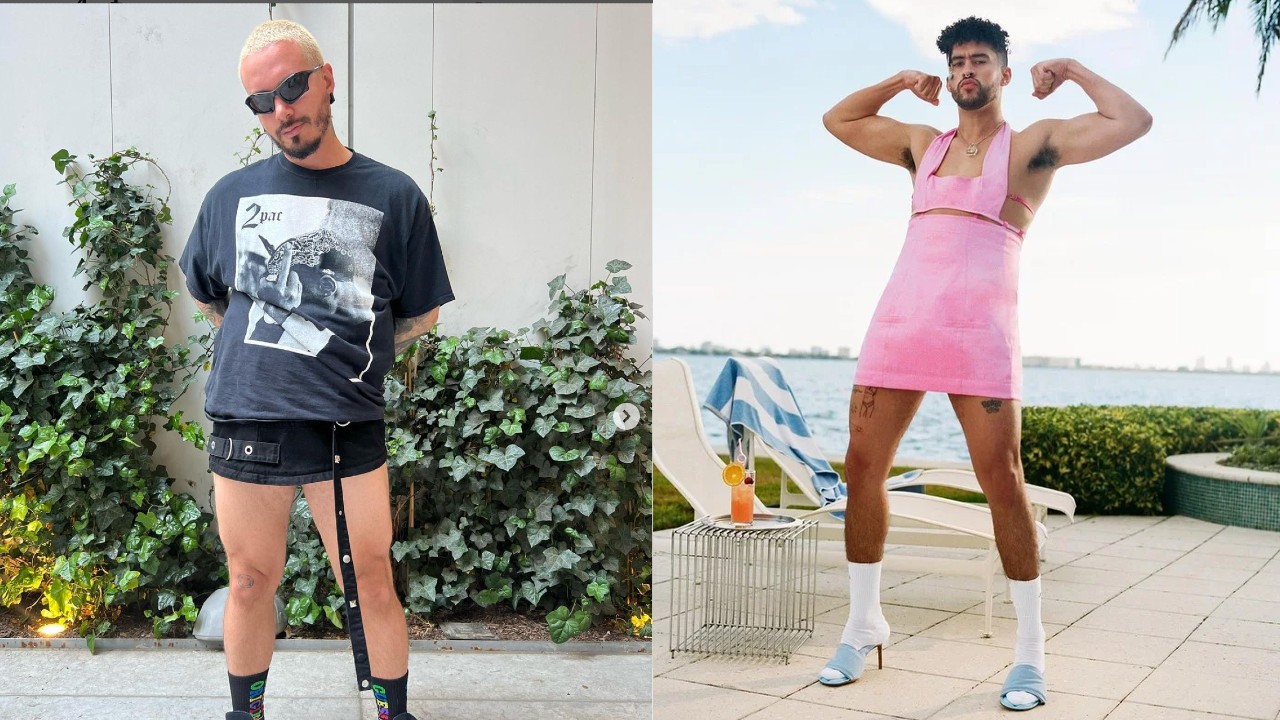 j balvin faldas negras bad bunny