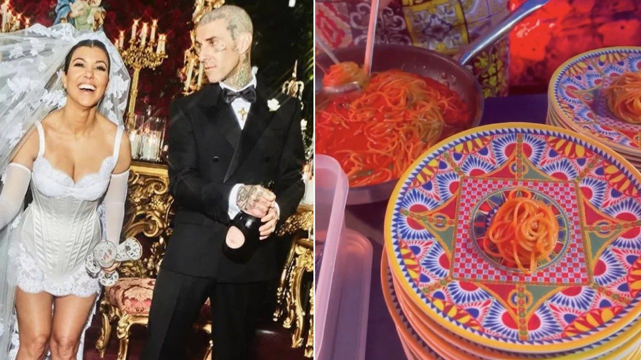 boda kourtney kardashian italia comida