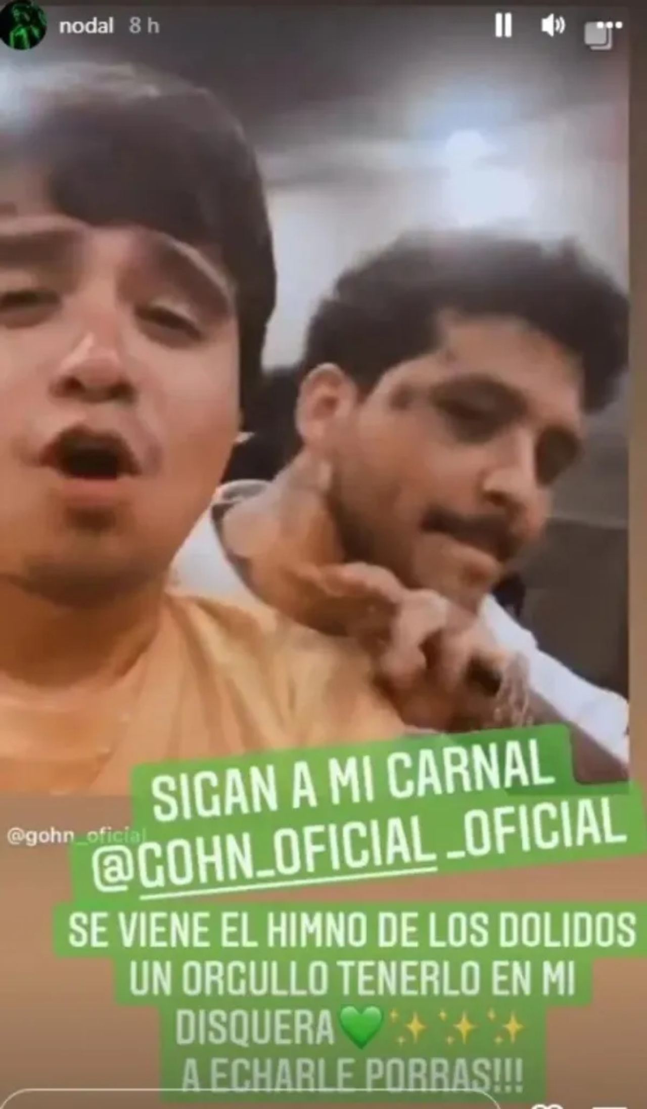 Hermano Nodal quiere ser cantante disquera