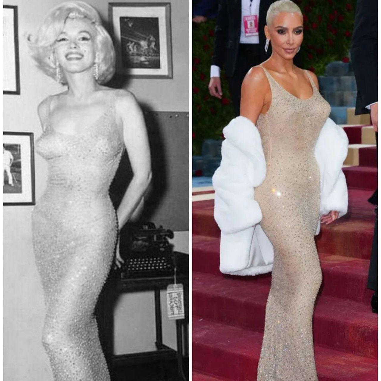 Kim Kardashian Marilyn Monroe caminar Met