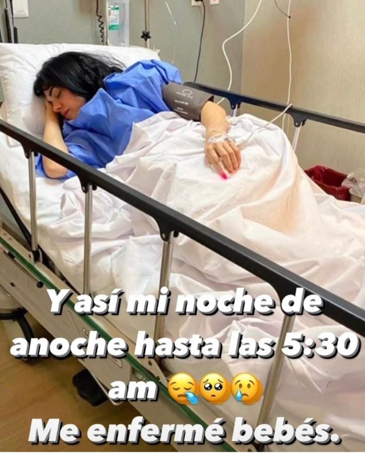 Livia Brito aparece cama hospital dormida