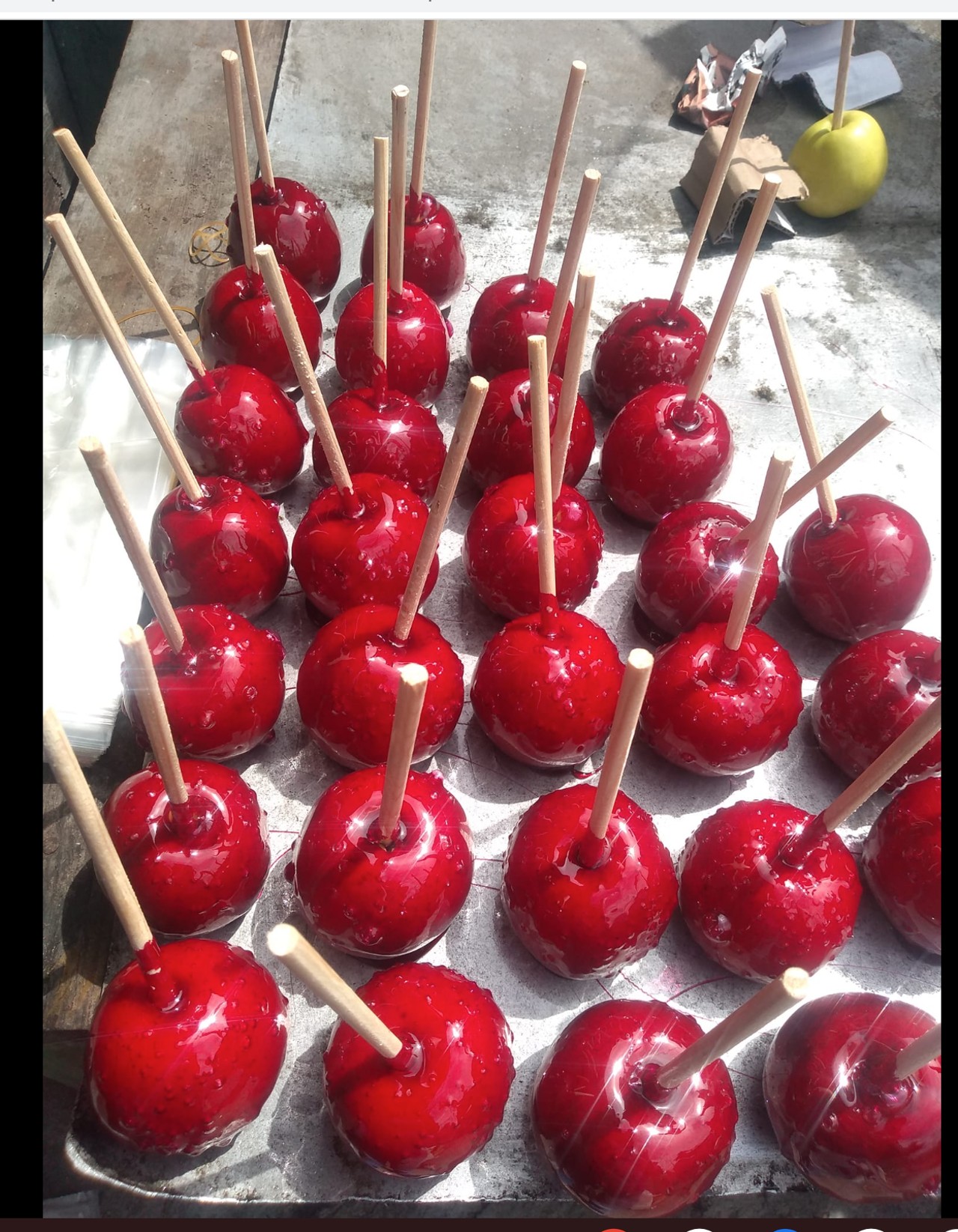 manzanas acarameladas señor pedido