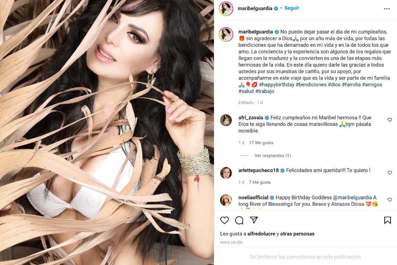 maribel guardia cumpleaños numero 63 parece de 23 publicacion