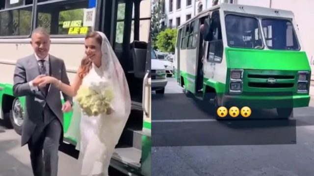 pareja boda microbus rentado criticas clasistas