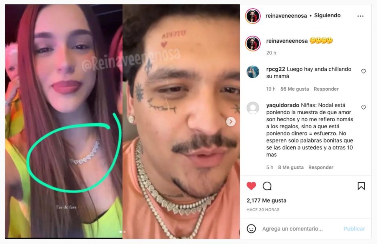 Nodal regala collar novia igual el