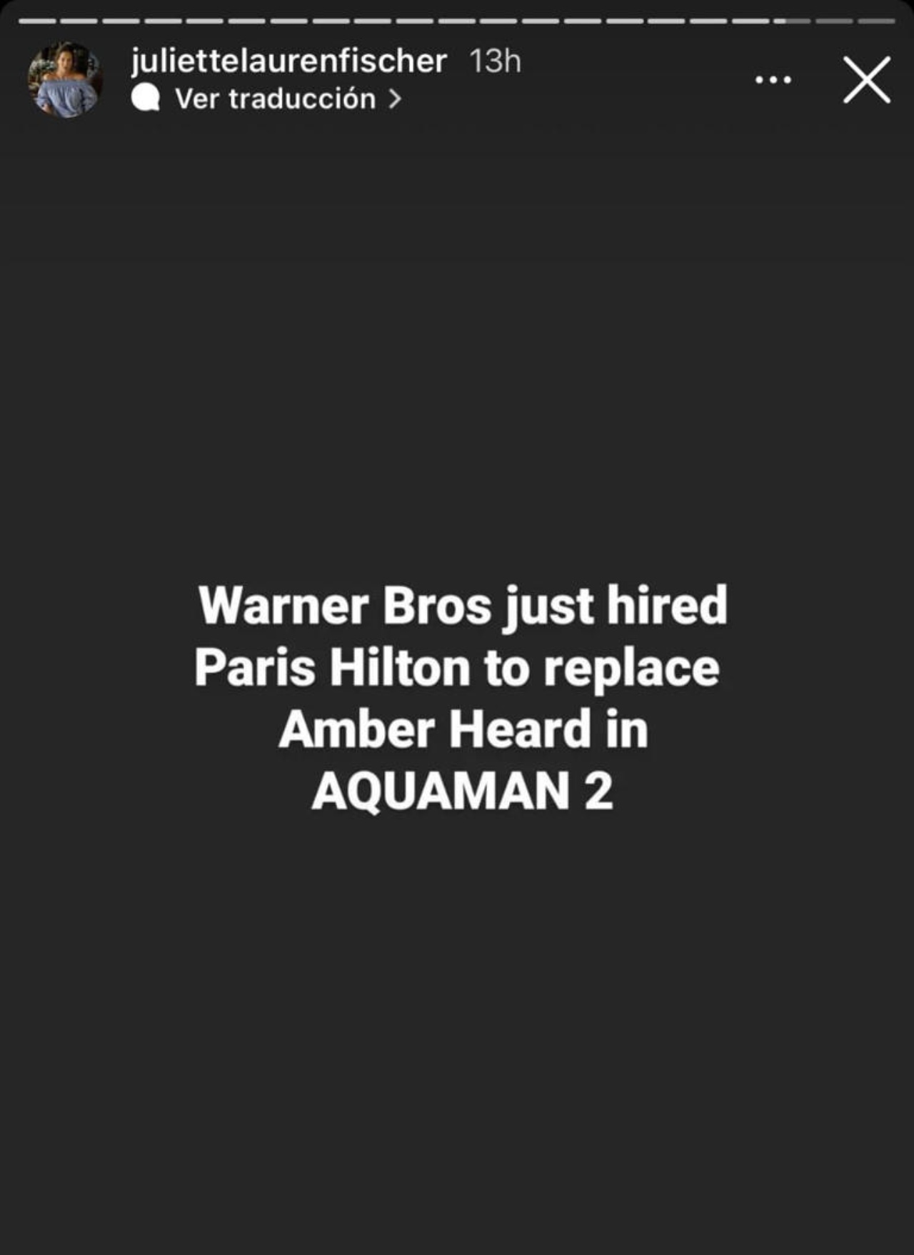 Productora confirma reemplazo Amber Heard Aquaman