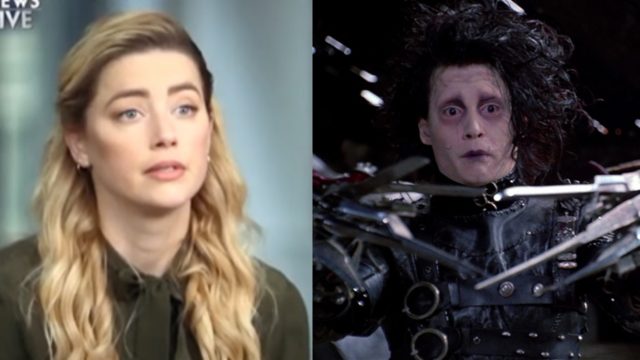 Amber Heard Johnny Depp tijeras manos