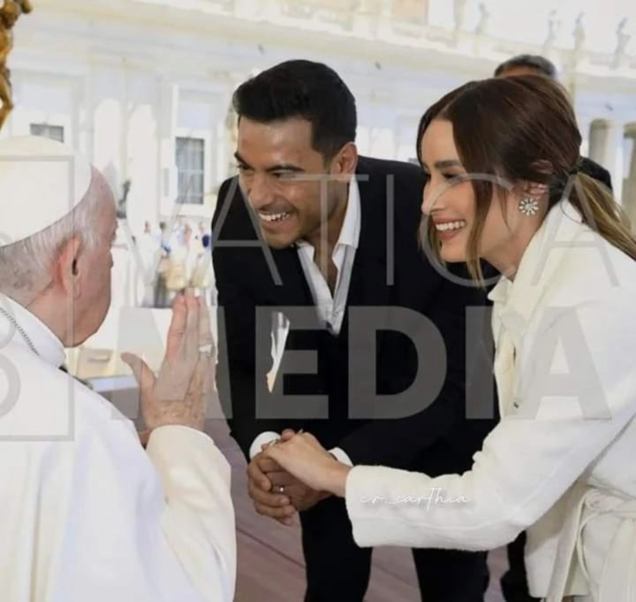 Carlos Rivera Cynthia Rodriguez papa Francisco