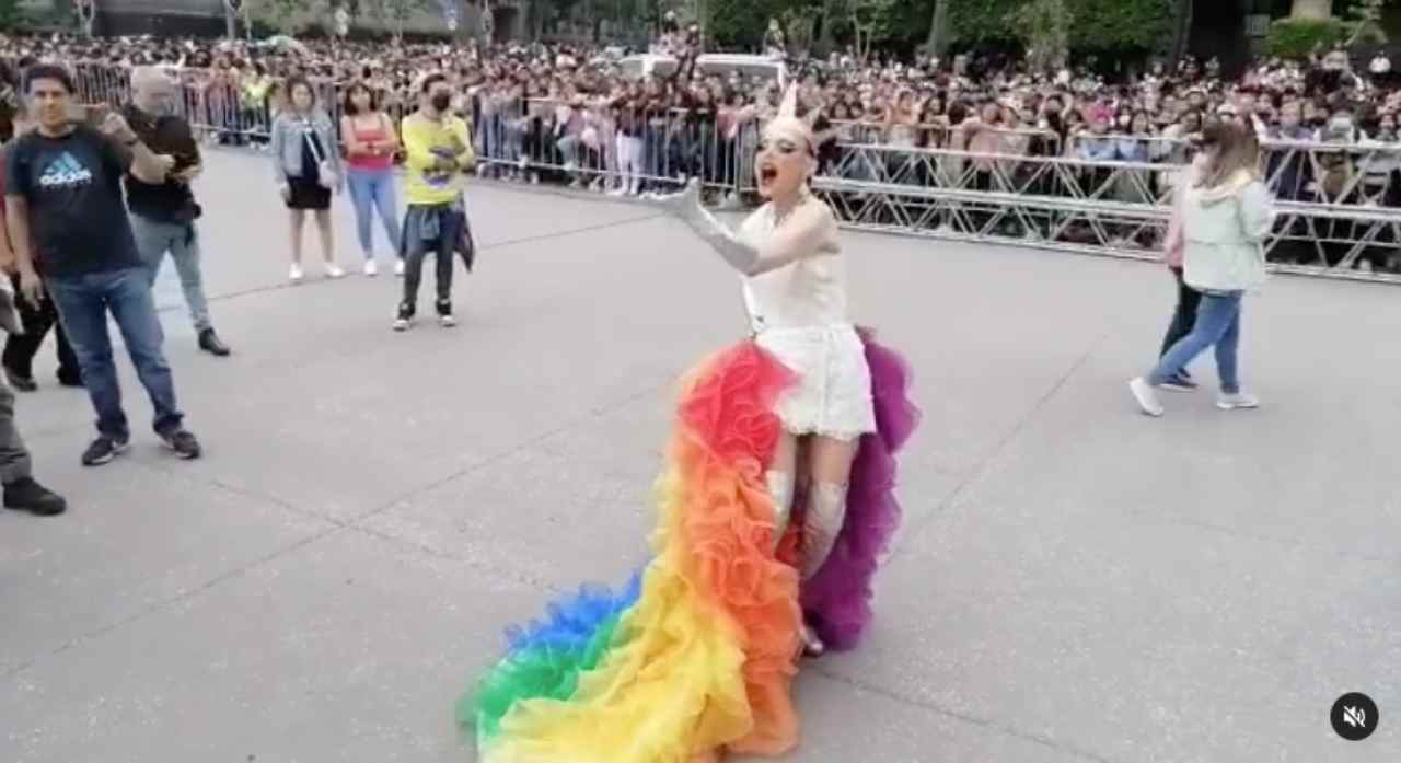 Carmen Campuzano en la marcha del Orgullo LGBT+