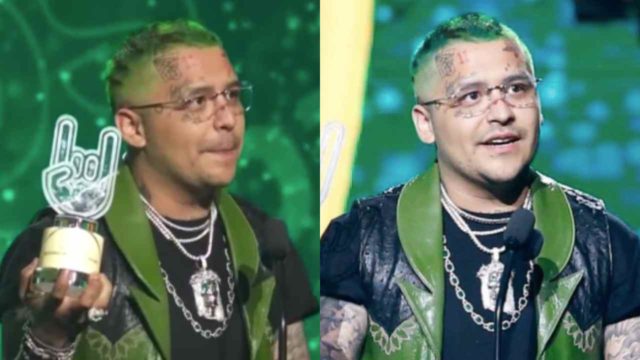 Christian Nodal es criticado por su pelo verde