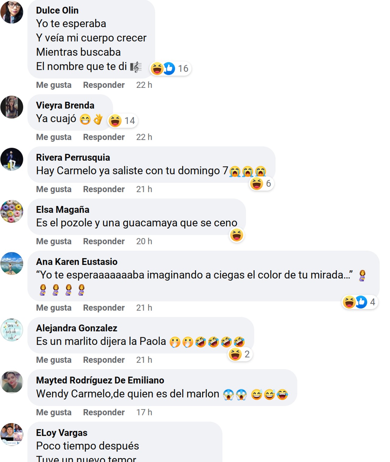 wendy facebook embarazada perdidas