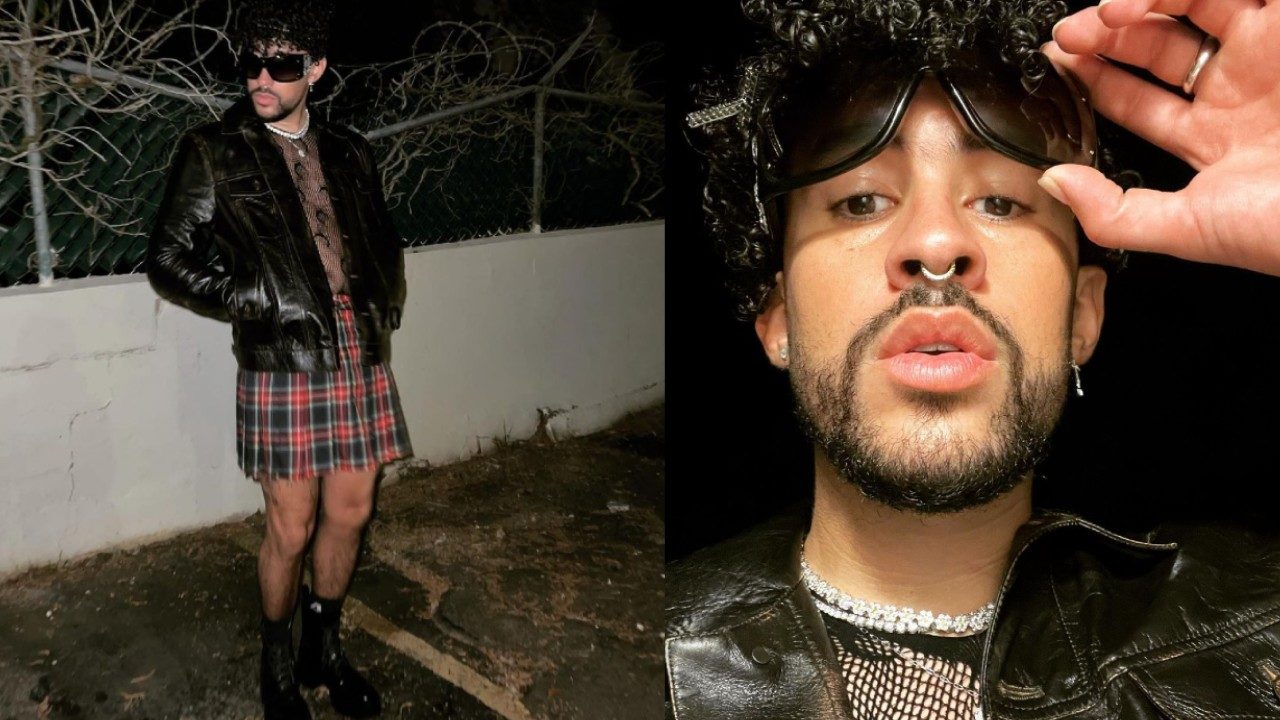 bad bunny moda masculina falda