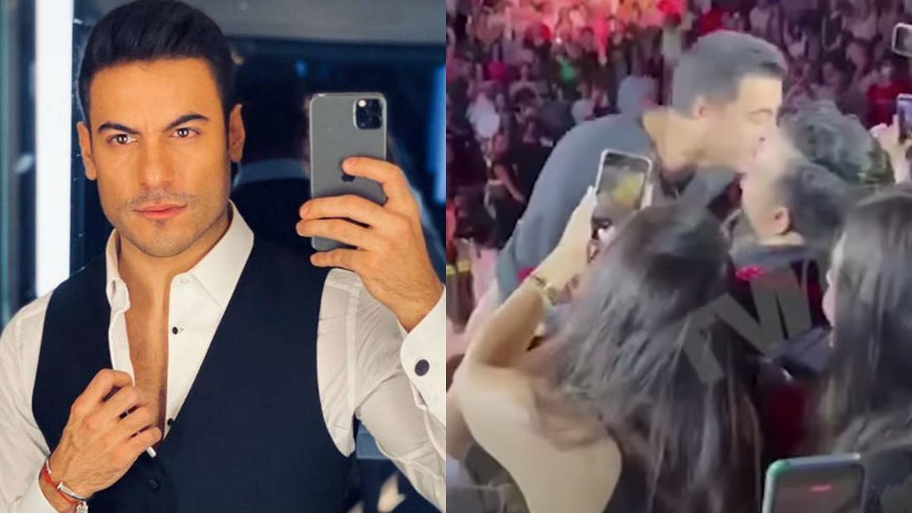 beso carlos rivera fanatico ramo flores