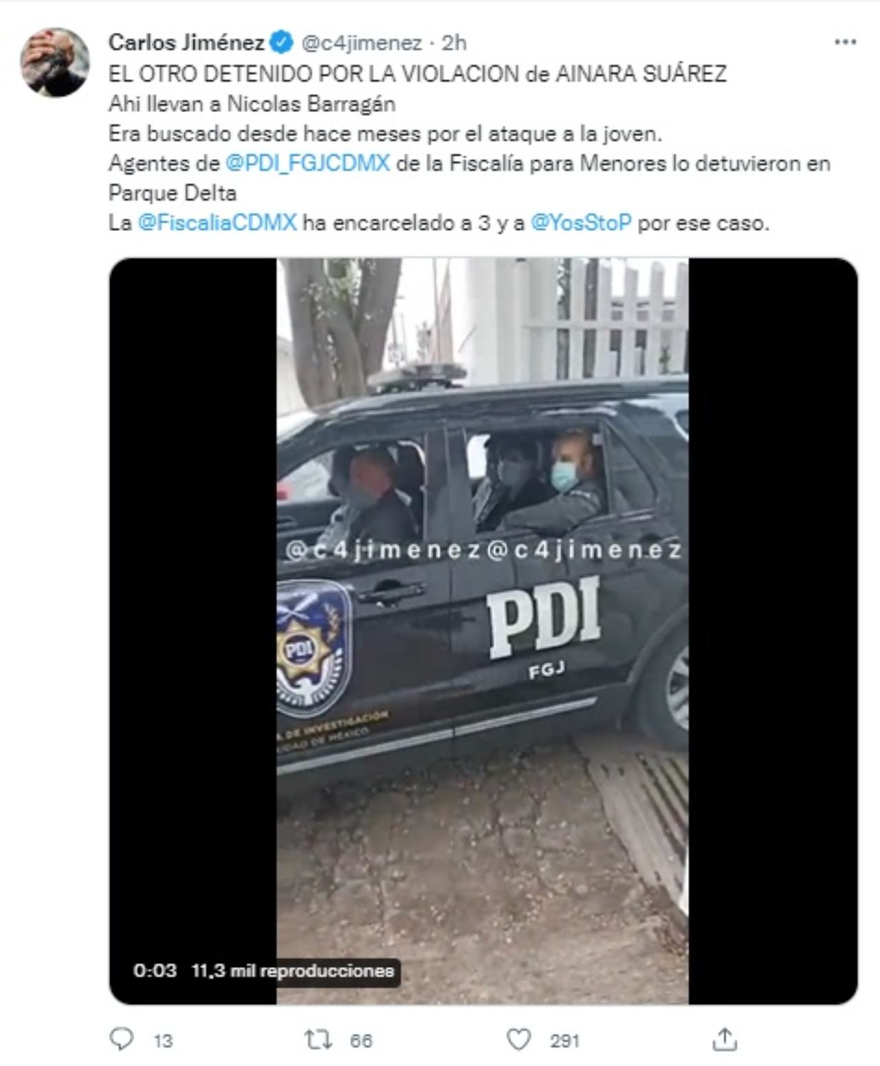 Detienen agresor Ainara Suarez Nicolas B