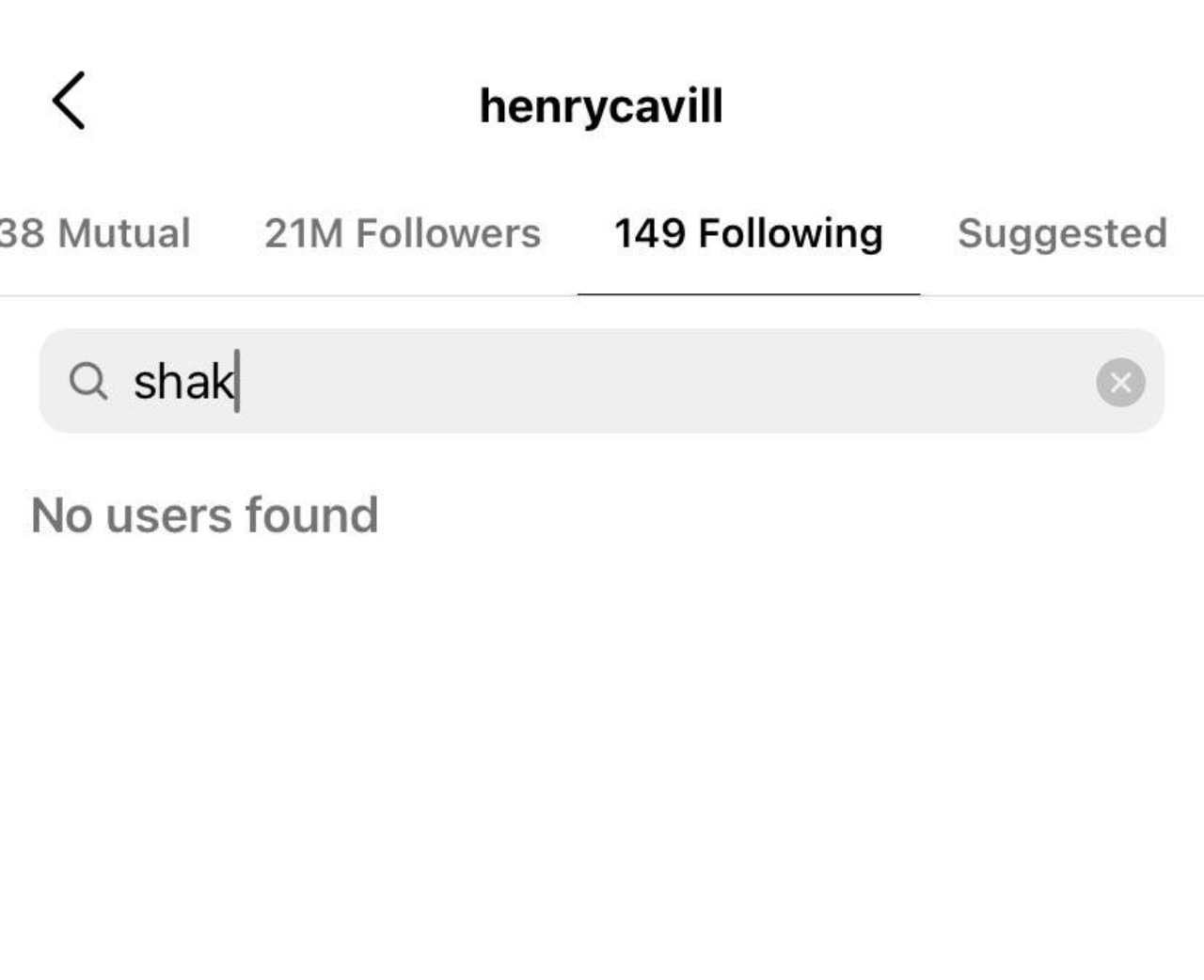 Henry Cavill unfollow Shakira Instagram