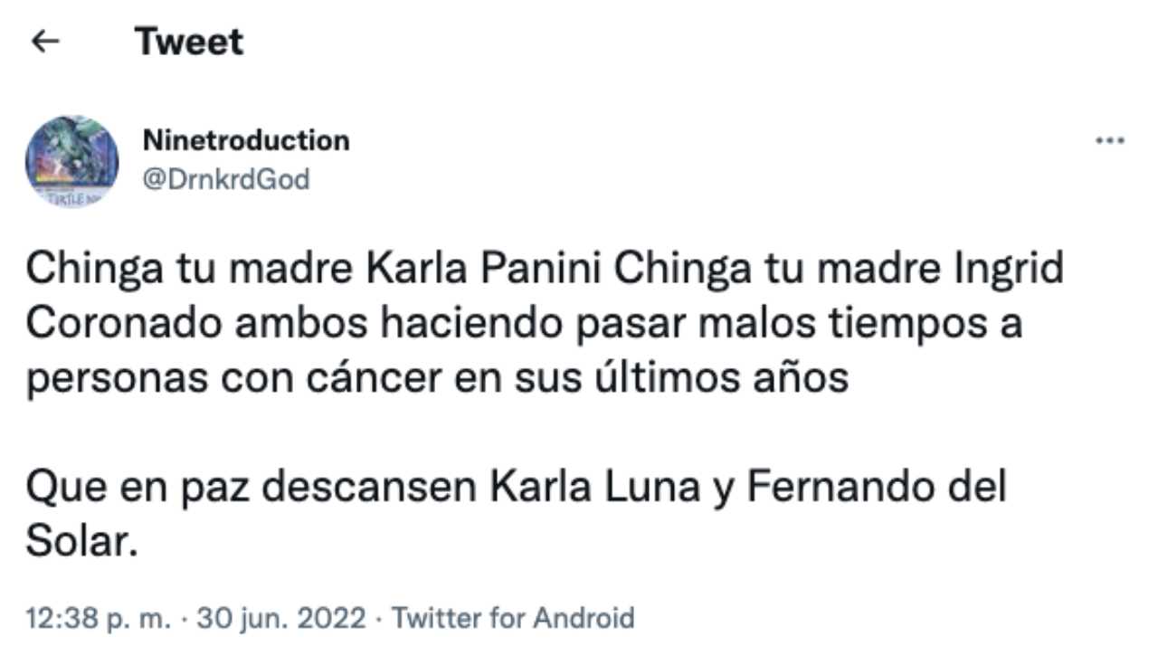 Insultan a Ingrid Coronado tras muerte de Fernando del Solar
