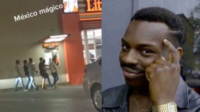 chavos hacen coche imaginario drive thru