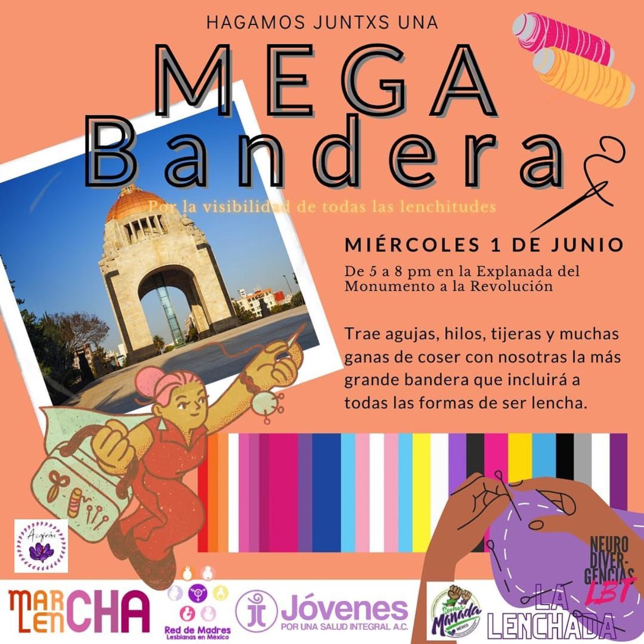 Convocan tejer mega bandera lencha lgbt