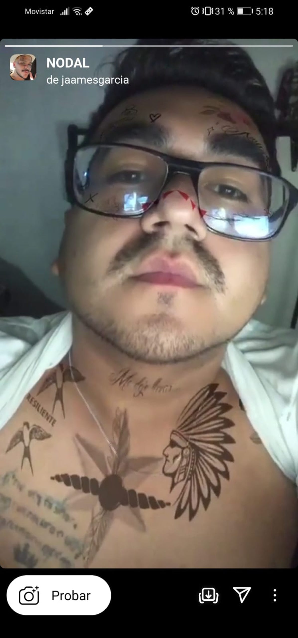 Nodal filtro de tiktok instagram tatuajes