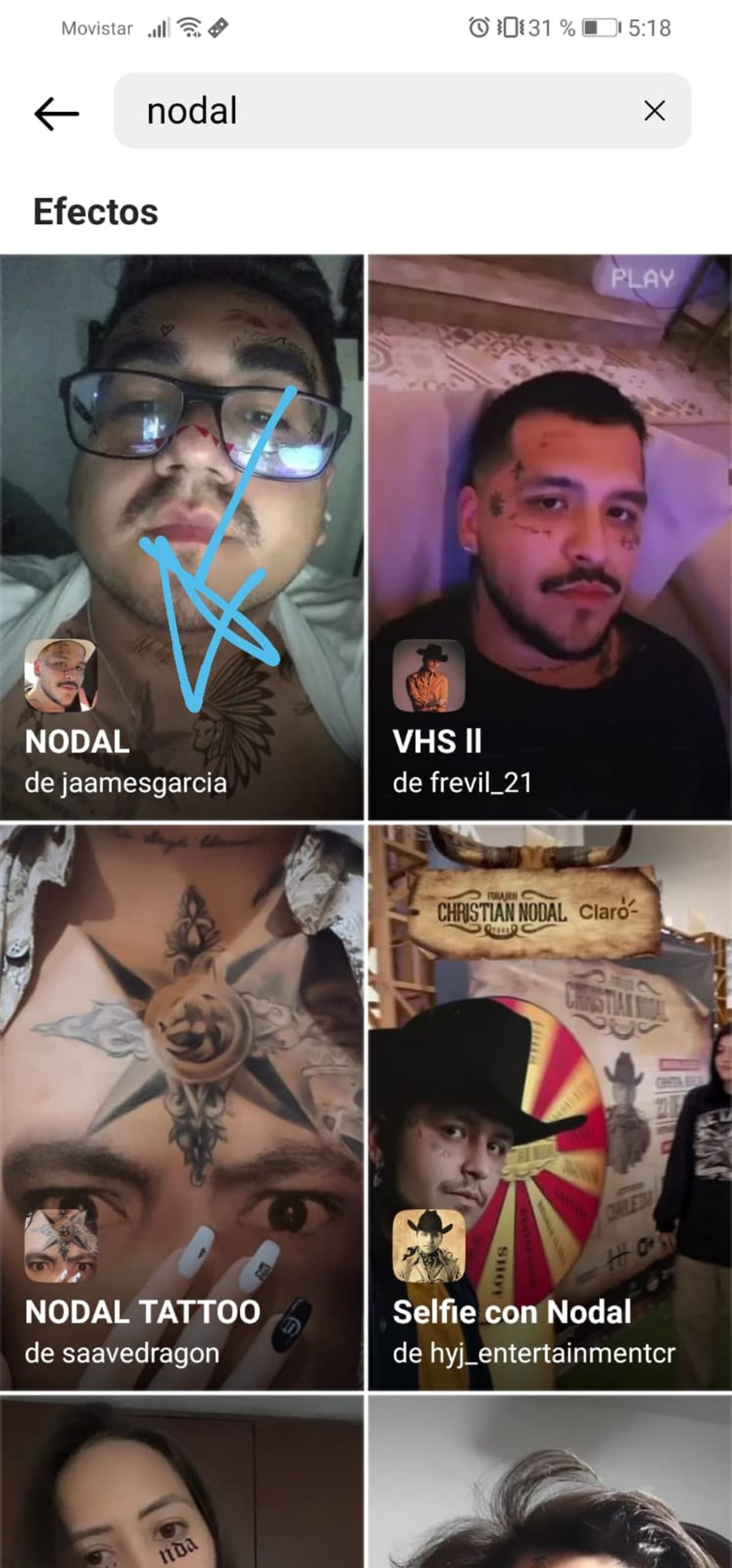 Nodal filtro de tiktok instagram tatuajes