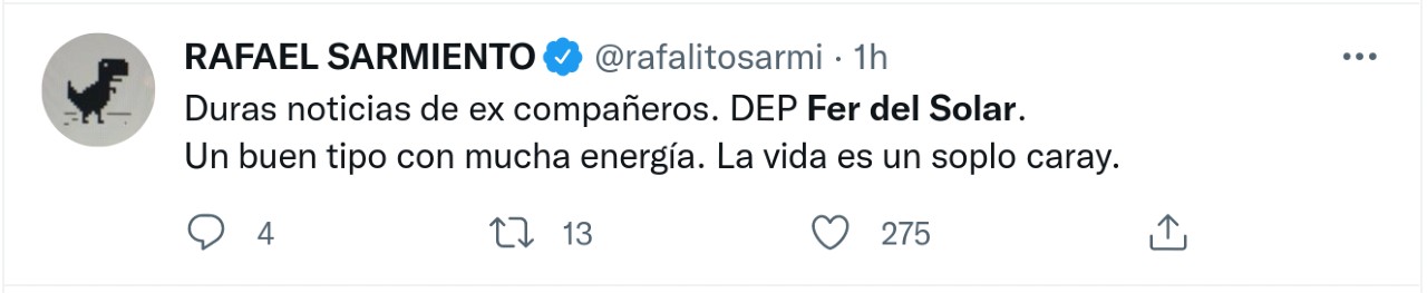 fernando del solar famosos lloran su muerte