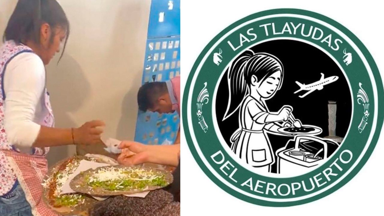 Logo tlayudas AIFA igual al Starbucks