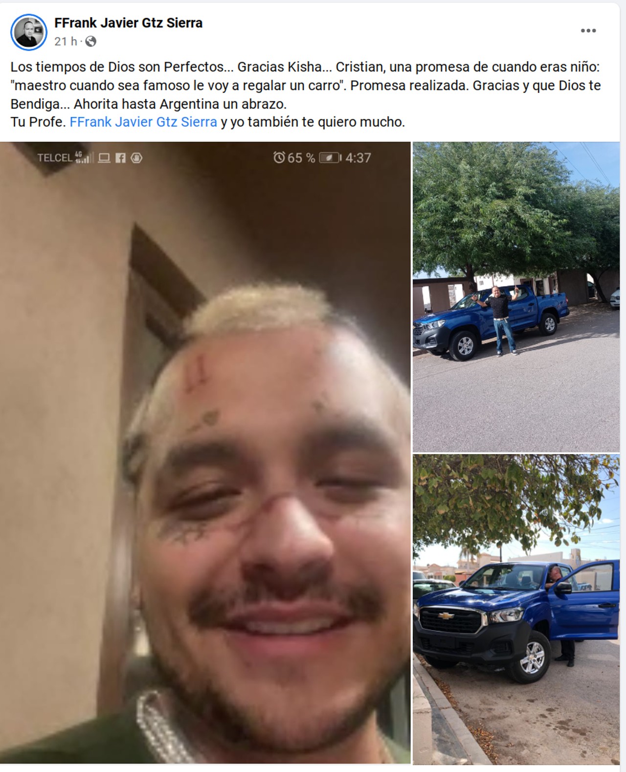 christian nodal carro profesor