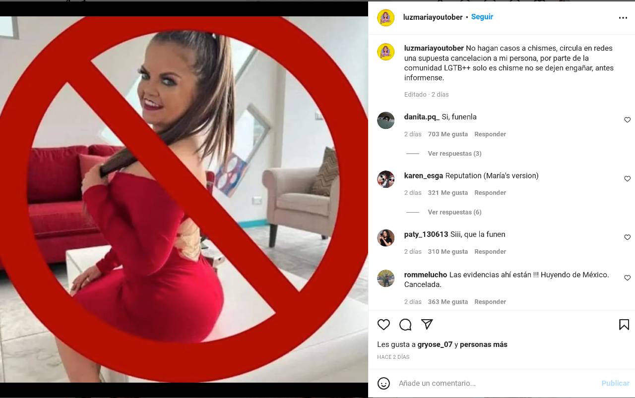 instagram empresaria millonaria luz maria cancelada mexico
