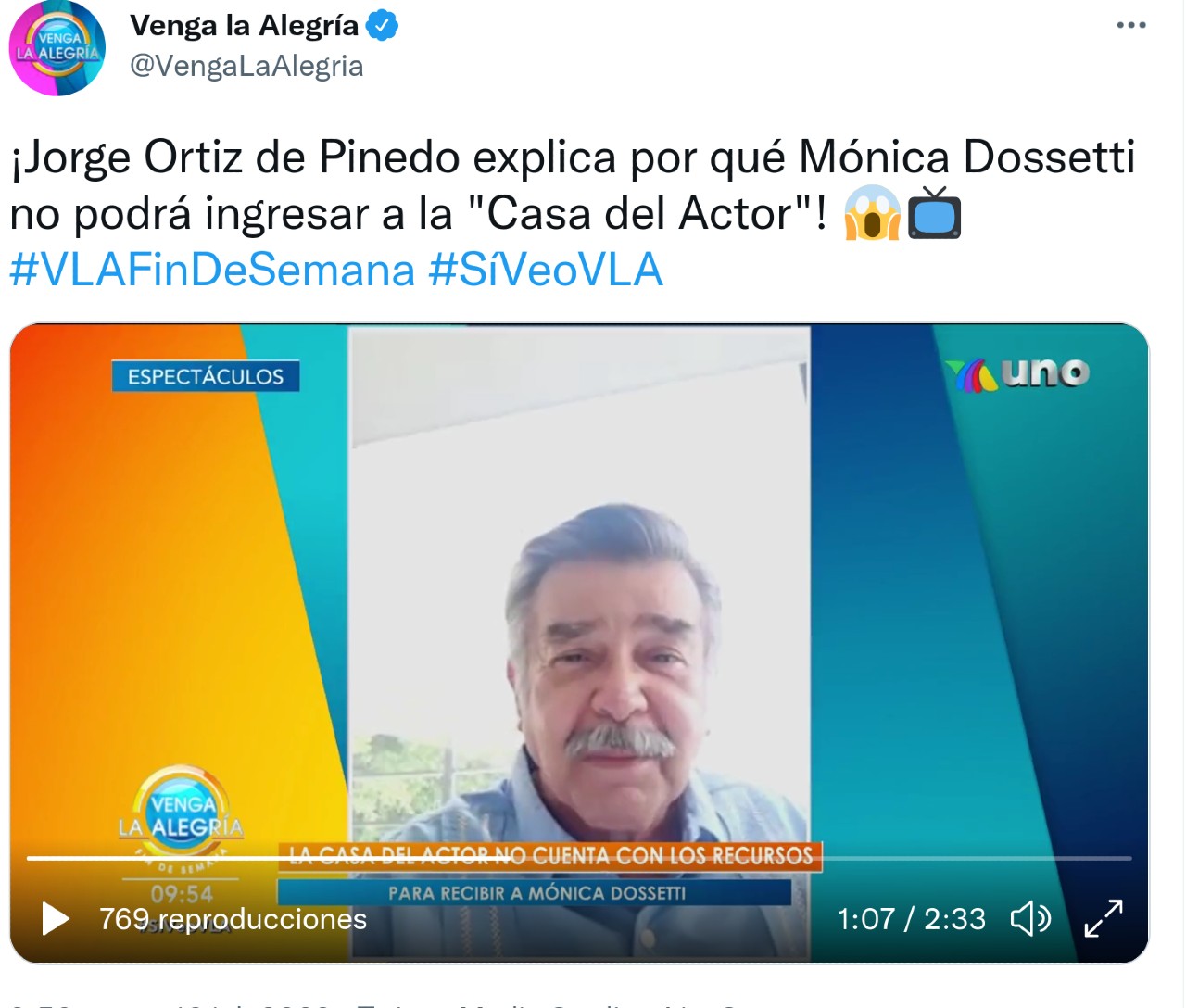 monica dossetti casa del actor jorge ortiz pinedo