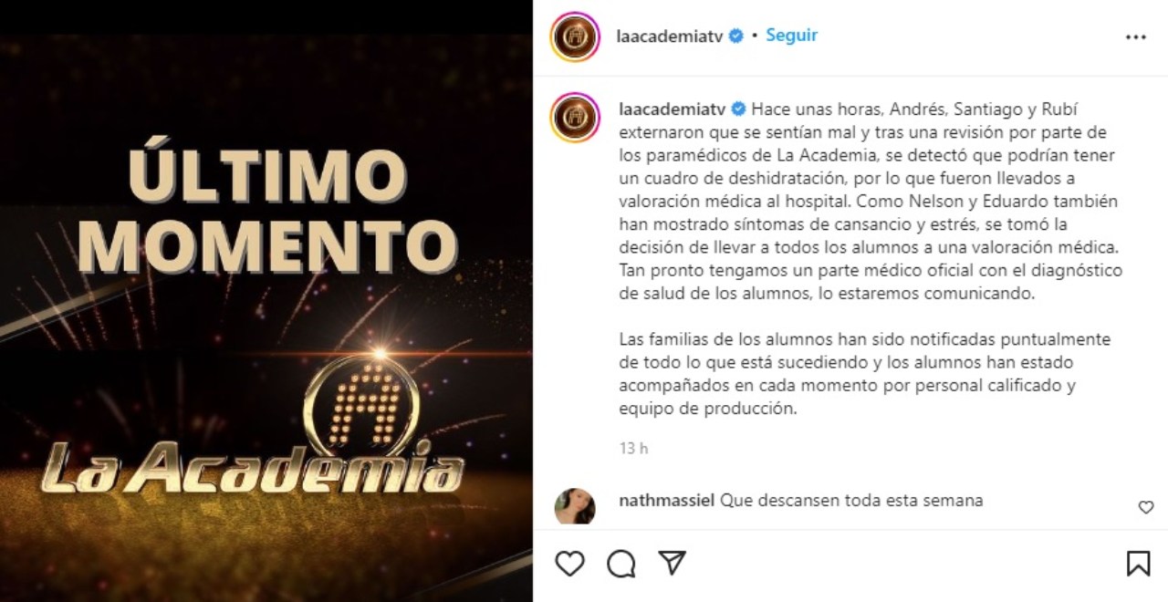 La Academia alumnos hospitalizados por deshidratación