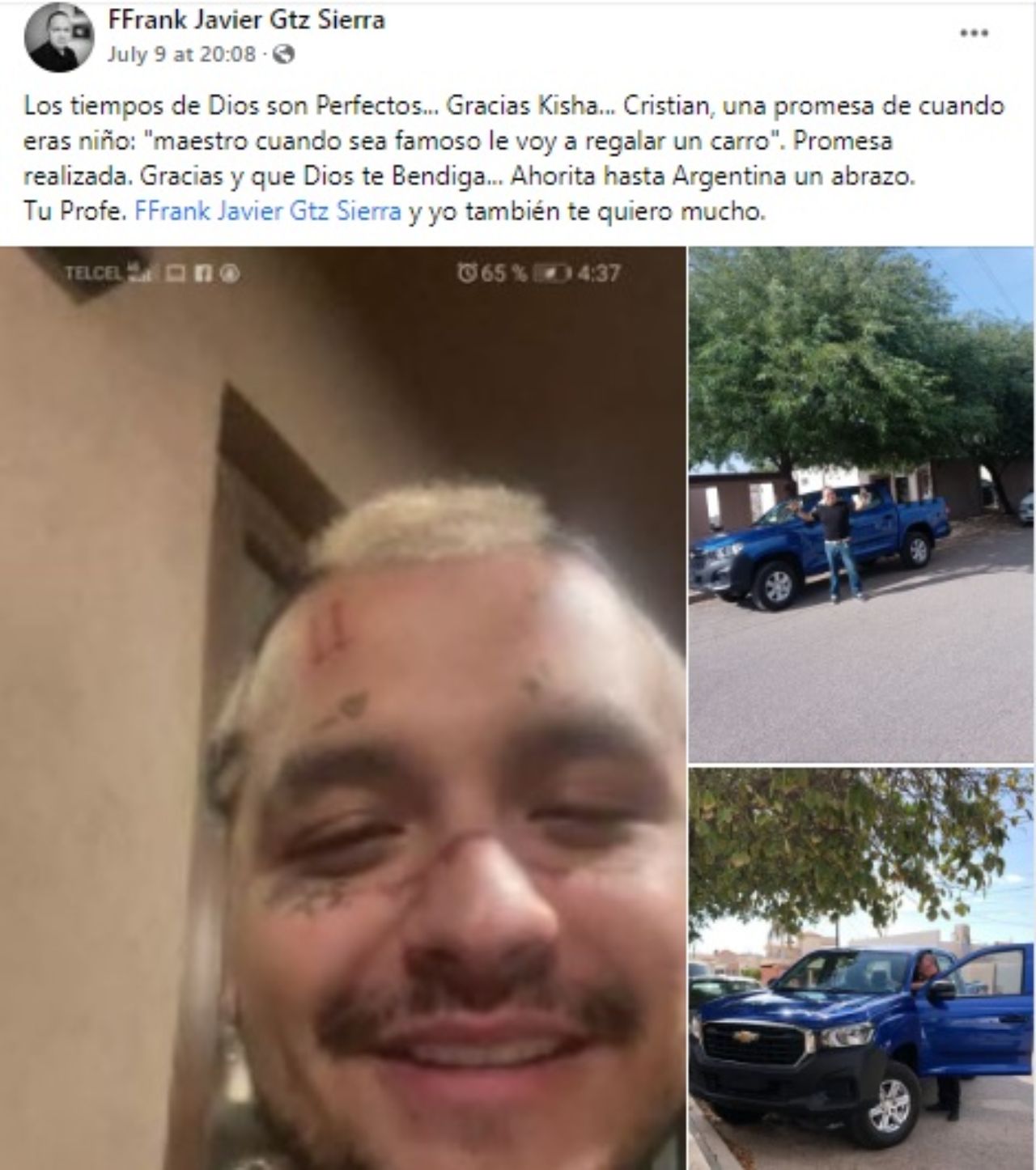 Nodal da camioneta maestro de primaria
