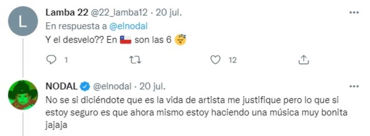 Nodal Twitter va lanzar nueva musica