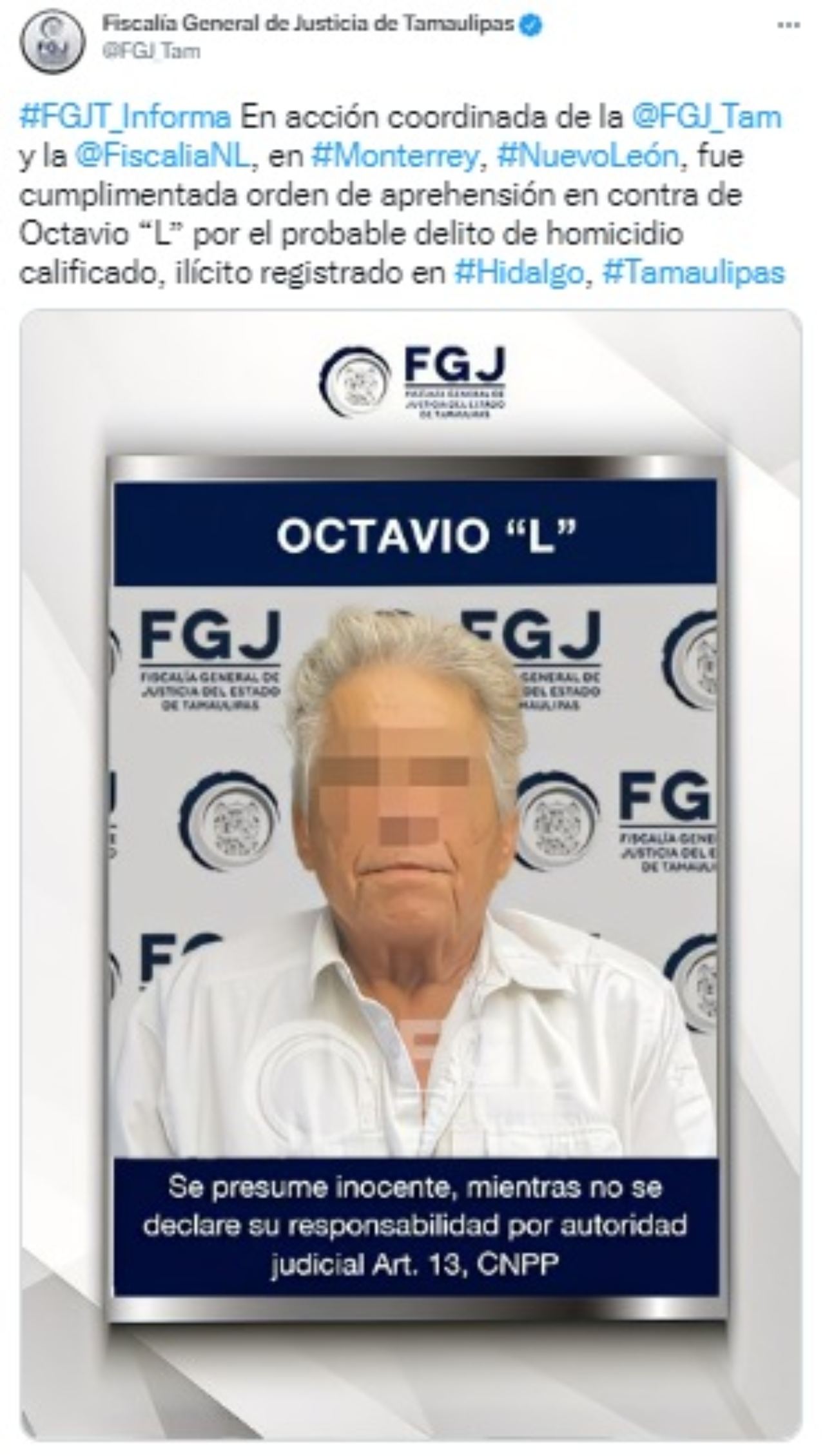 Detienen al suegro Andy Benavides por homicidio
