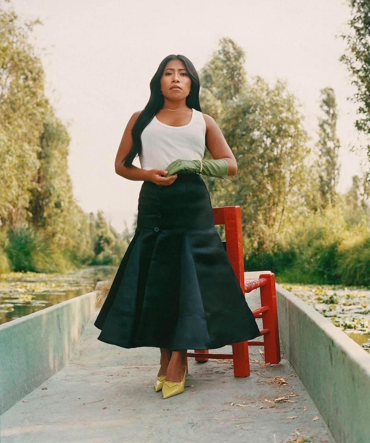 Yalitza Aparicio moda de lujo Xochimilco
