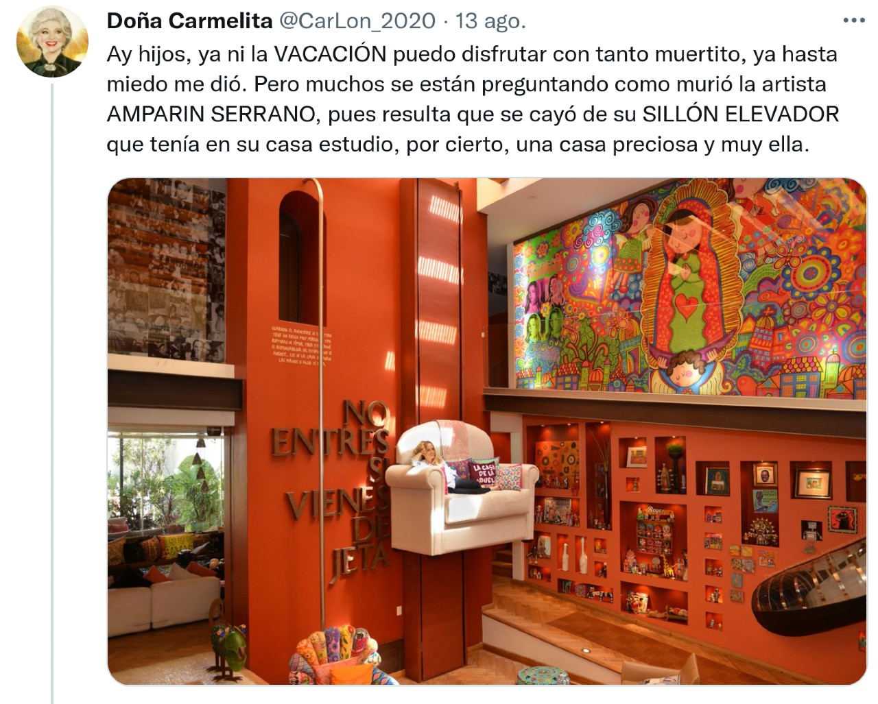 Amparin Serrano sillón elevador