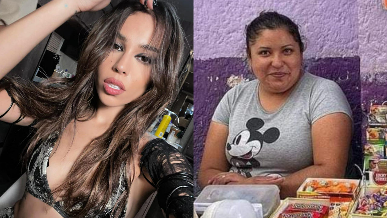 Danna Paola vendedora de dulces