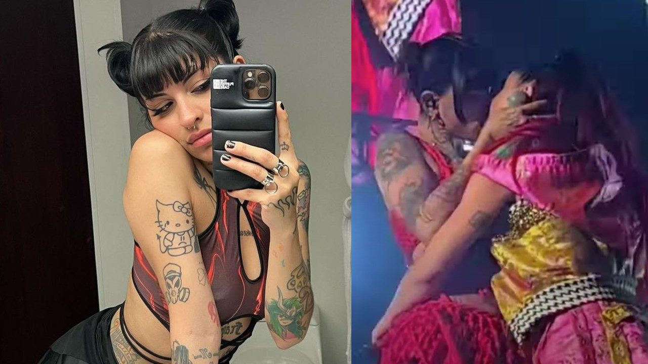 Nodal Cazzu cantante beso lila esposito
