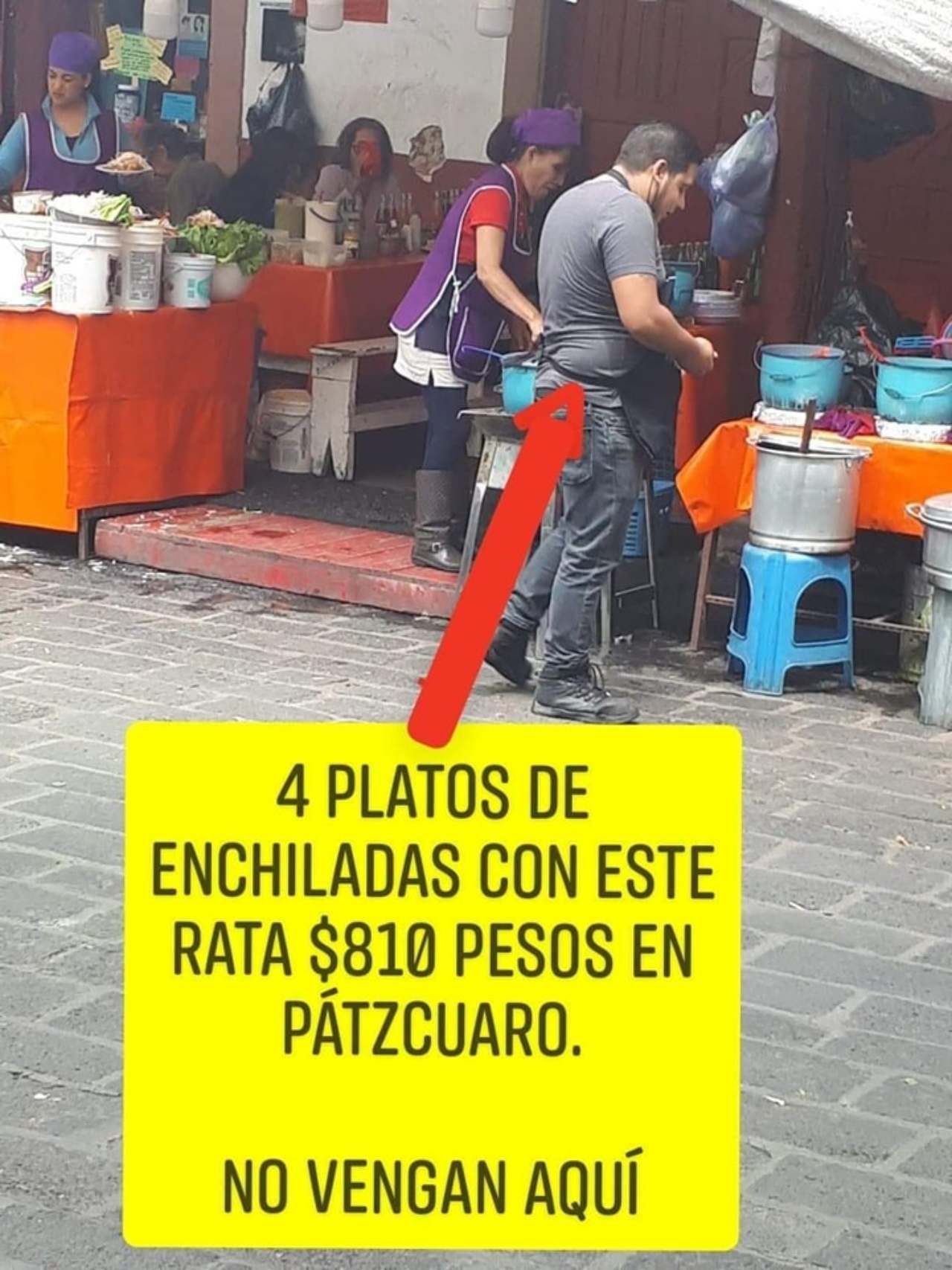 Fonda Patzcuaro enchiladas 800 pesos sin pollo