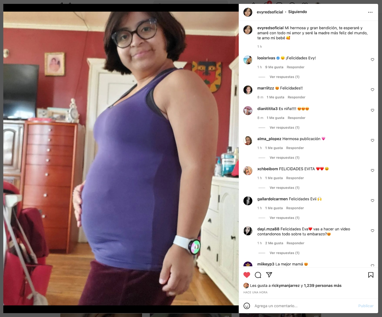 Eva Rojas confirma que está embarazada
