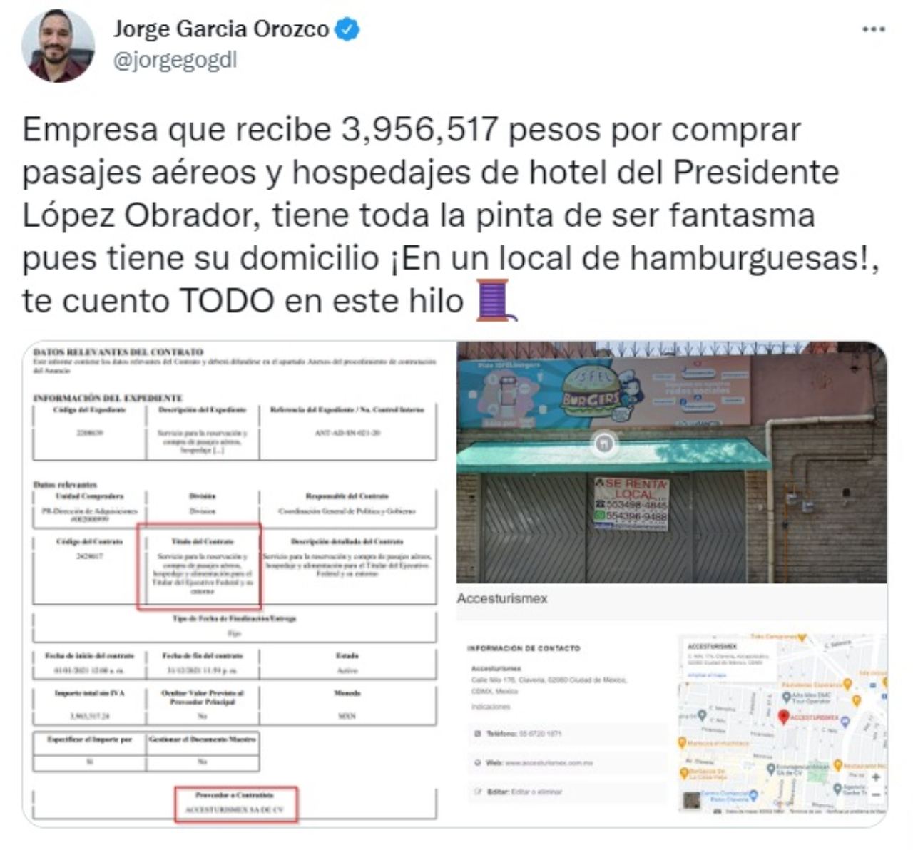 Hamburgueseria Violeta Isfel empresa fantasma AMLO