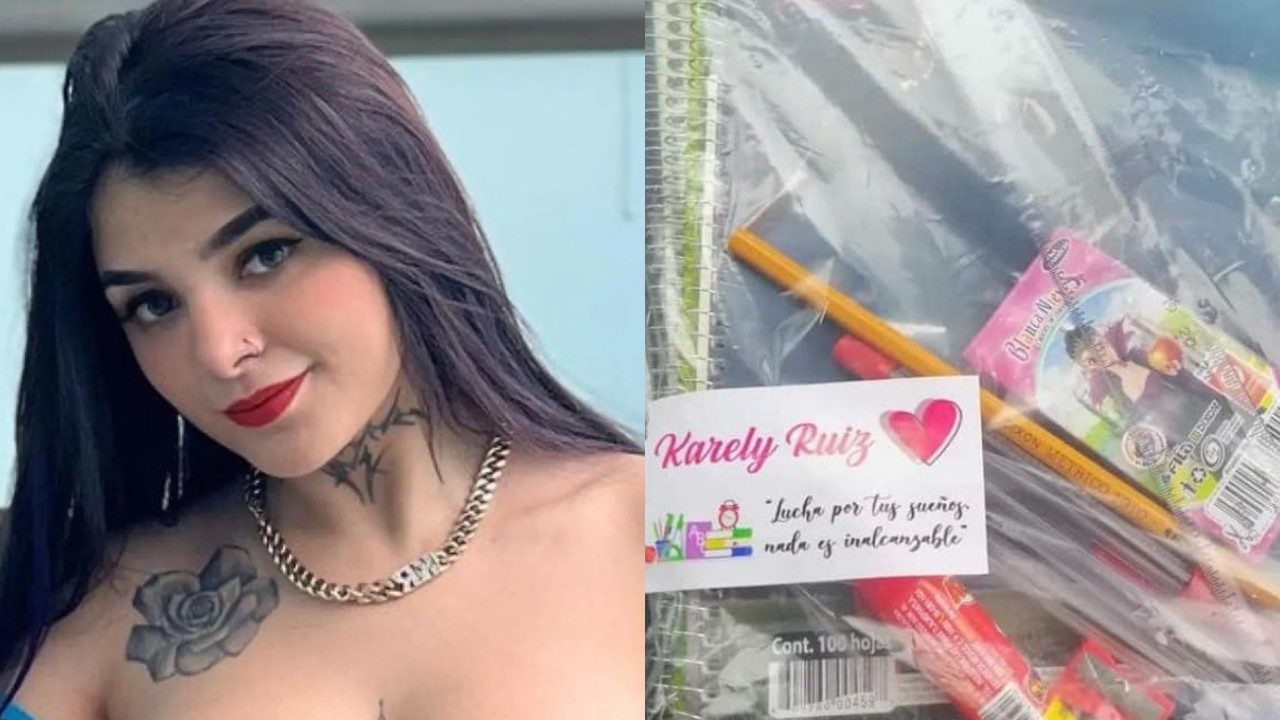 Karely Ruiz útiles escolares